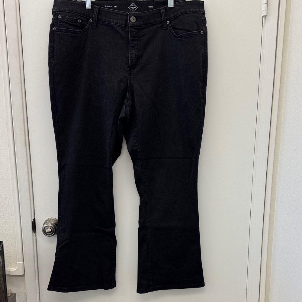 St. John's Bay Women's Black Flare Jeans Size 18WS